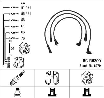 Ignition Cable Kit NGK 8279