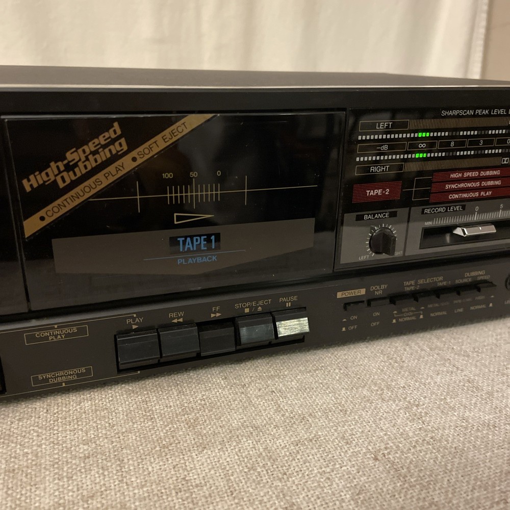 SHARP RT-W500 Stereo Double Cassette Deck Functional READ