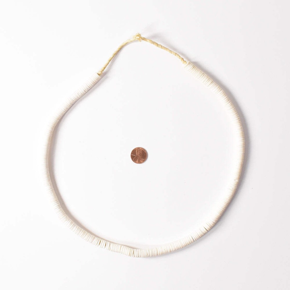 Thin Bone Heishi White Trade Beads Kenya