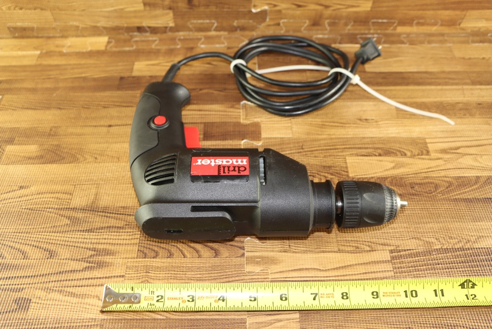Drill Master 3/8'' Variable Speed Reversible Drill 10mm Keyless Chuck 3.2A 62856