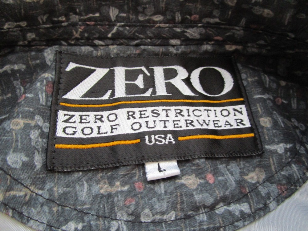 Mens Large Zero Restriction Lightweight Wind Shirt pullover Pohl Cat Golf