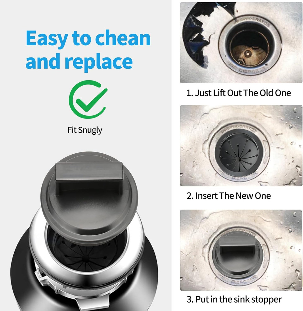 3 Inch Garbage Disposal Splash Guard with Garbage Disposal Cover for Sink, Rubbe