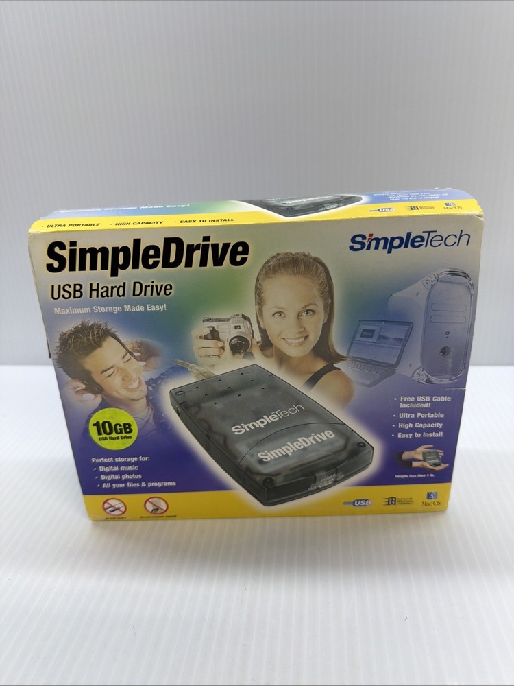 SIMPLETECH SimpleDrive | External USB Hard Drive  10GB DrivePak | CIRC-USBHD/10