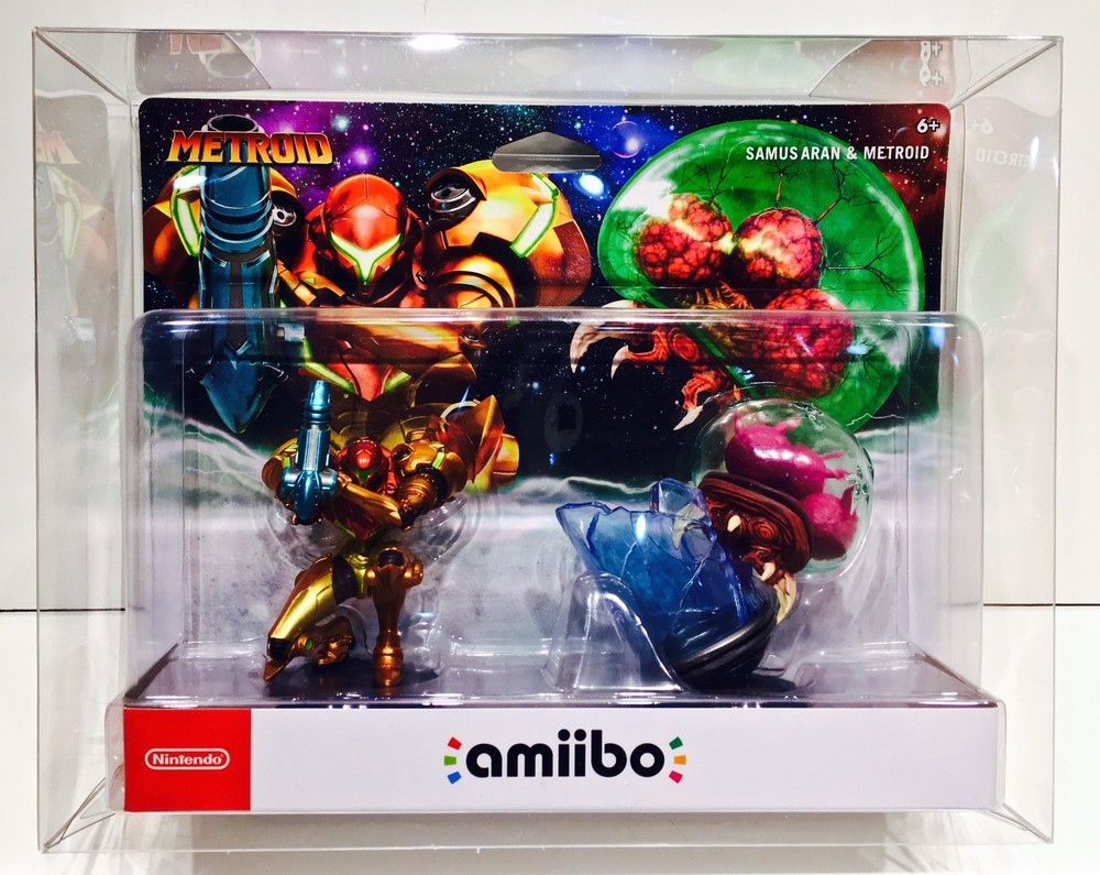 1 Box Protector For SAMUS ARAN & METROID 2 PACK! Nintendo Amiibo Switch Dread
