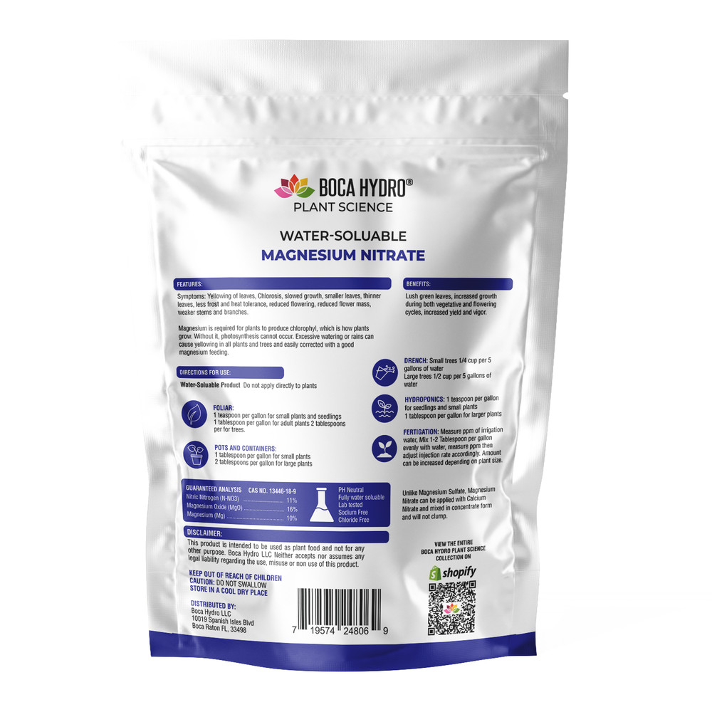 Boca Hydro Magnesium N Water Soluable Nutrient Fertilizer