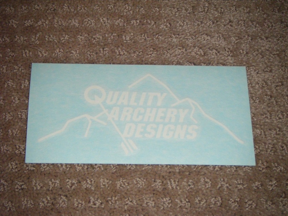 White Quality Archery Designs Decal