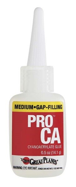 Great Planes Pro CA+ Glue 1/2 oz Medium GPMR6007