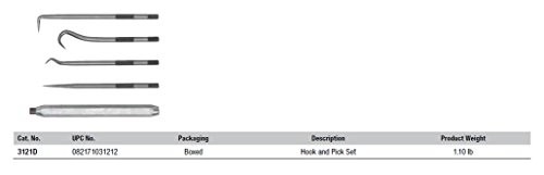 5 Pc. Hook & Pick Set - 3121D