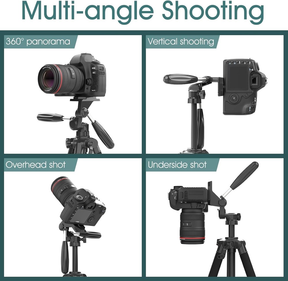 Adjustable Height 74" Tripod with Dual-Handle Design for Enhanced Stability