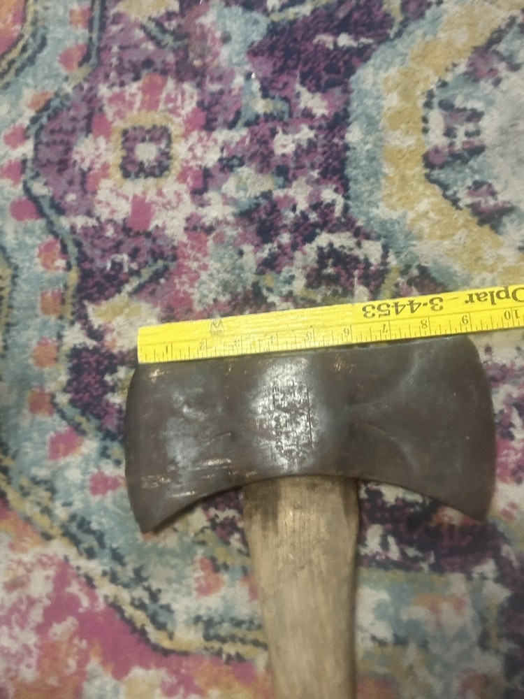 True Temper Perfect Kelly Works Phantom Bevel Double Bit Axe Head with handle