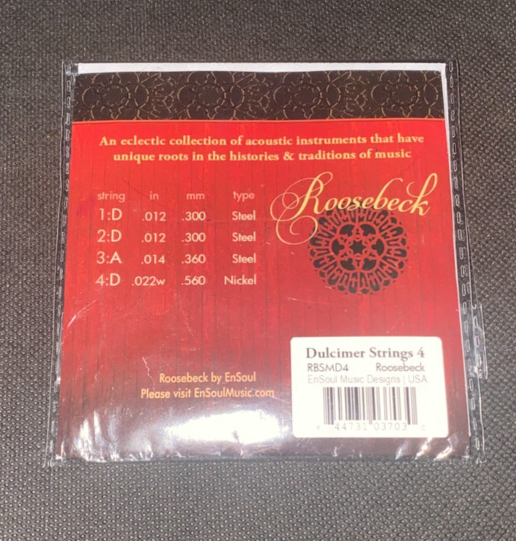 Roosebeck Dulcimer Strings 4 String Set RBSMD4 Steel Nickel