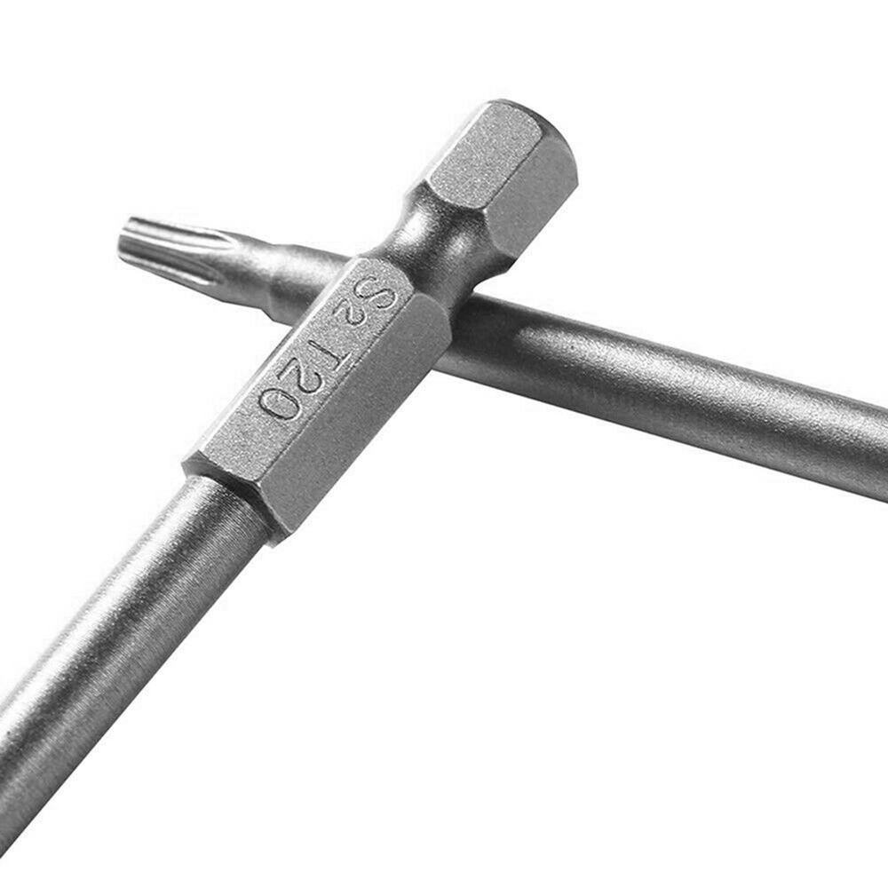 11* 75mm Tamper Proof Security Drill Bit Set Torx Screwdriver Flat Head 1/4" Hex