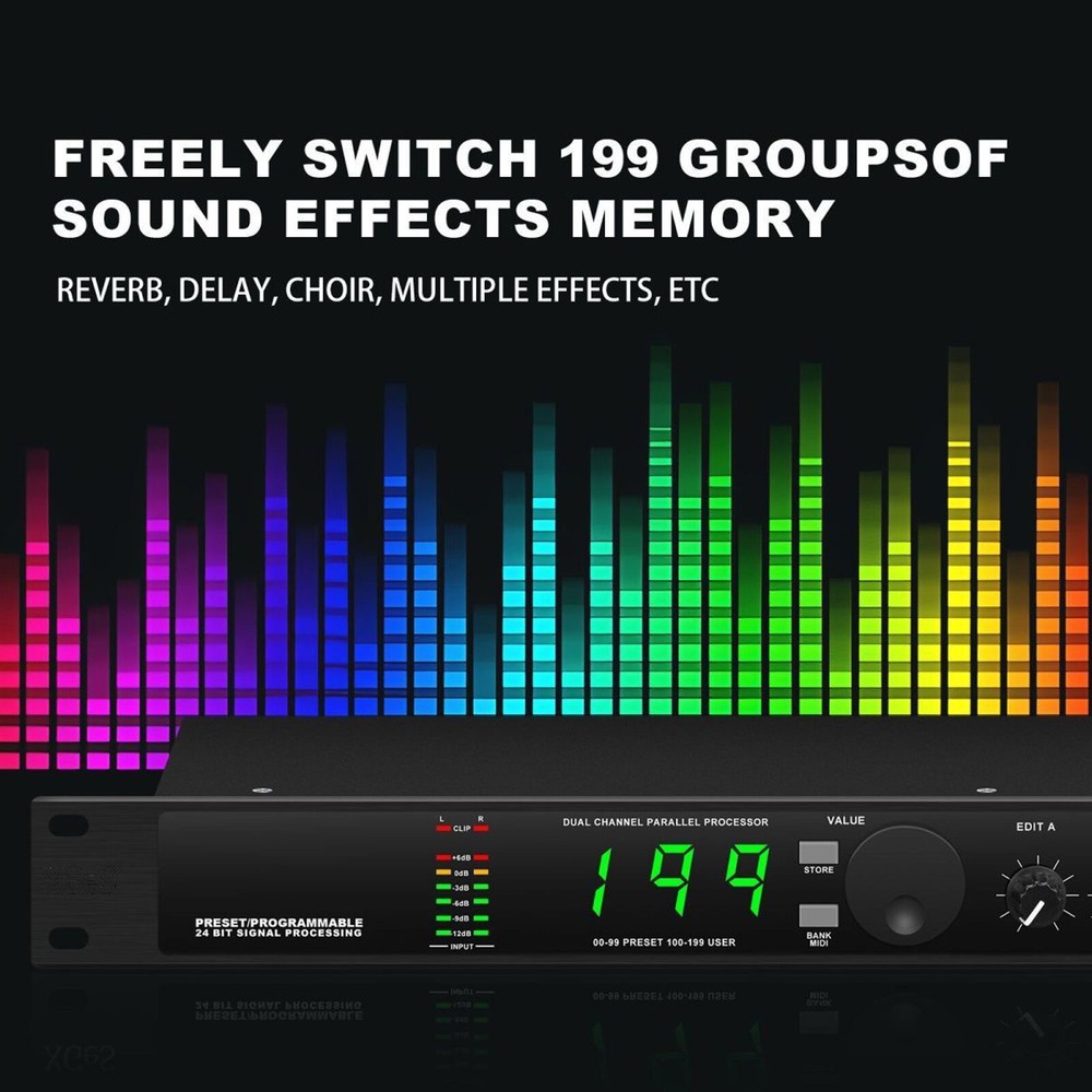 Digital Reverb Multi Effect DSP Processor Audio Processor Equalizer Professional