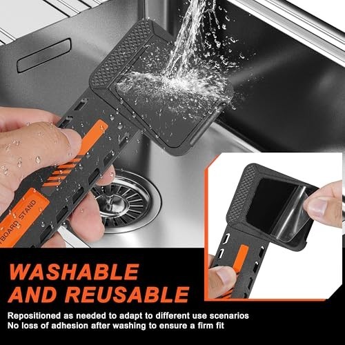 Adjustable Ergonomic Keyboard Stand Riser for Desktop, Non-Slip Holder, Orange