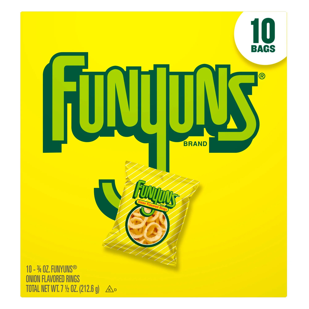 Funyuns Onion Ring Flavored Snack Chips, 10 Count Multipack