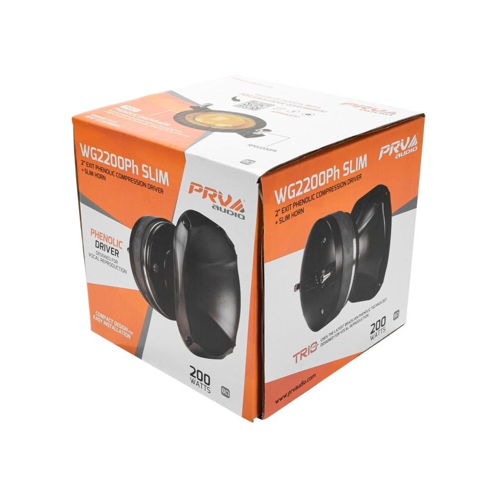 2" Exit Midrange Compression Driver + Horn WG2200Ph Slim 200 Watts 8 Ohm 109 ...