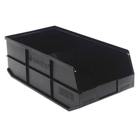 Quantum Storage Systems Ssb485bk Shelf Storage Bin, Polypropylene, Black, 7 In