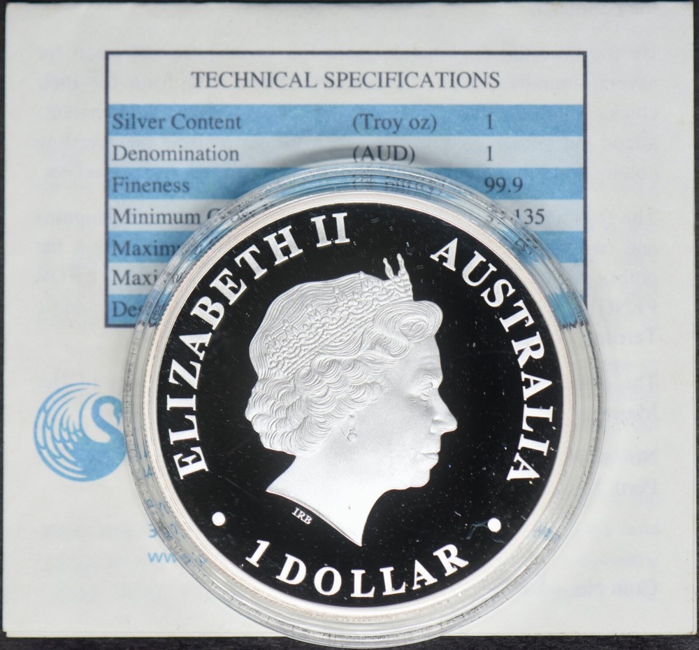 2012 Australia Silver 1 ozt $1 Emperor Penguin Colorized ✪COINGIANTS✪