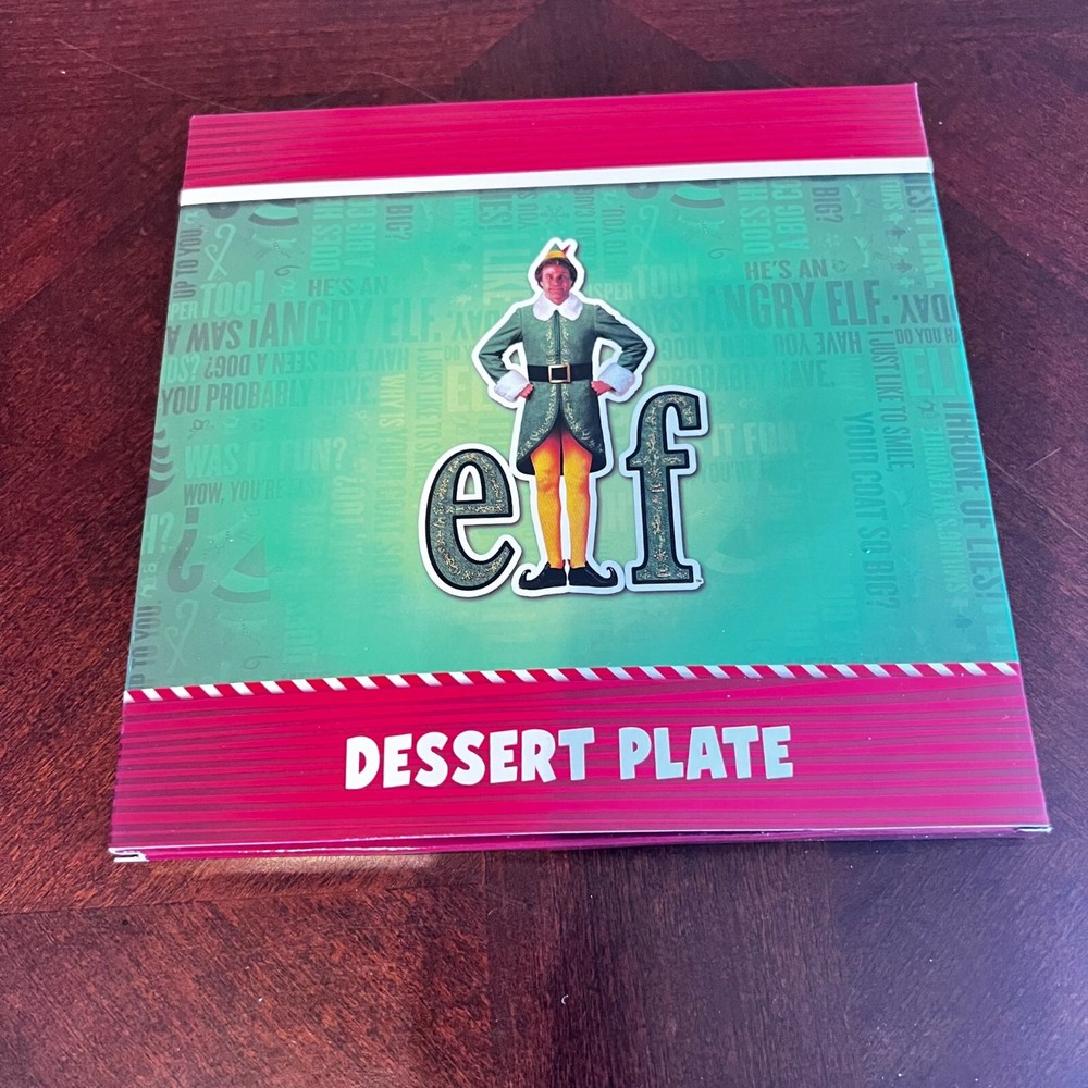 Elf Dessert Plate Featuring Festive holiday design