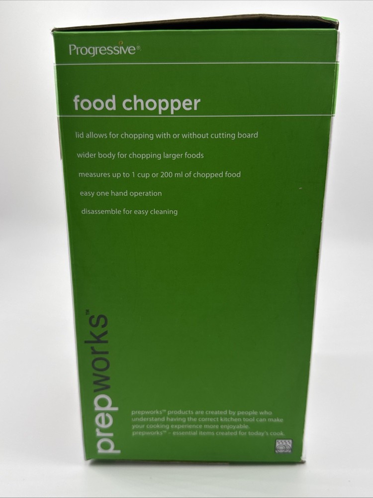 Progressive Prep Works Fresh Food Chopper Manual Push Function White/Green