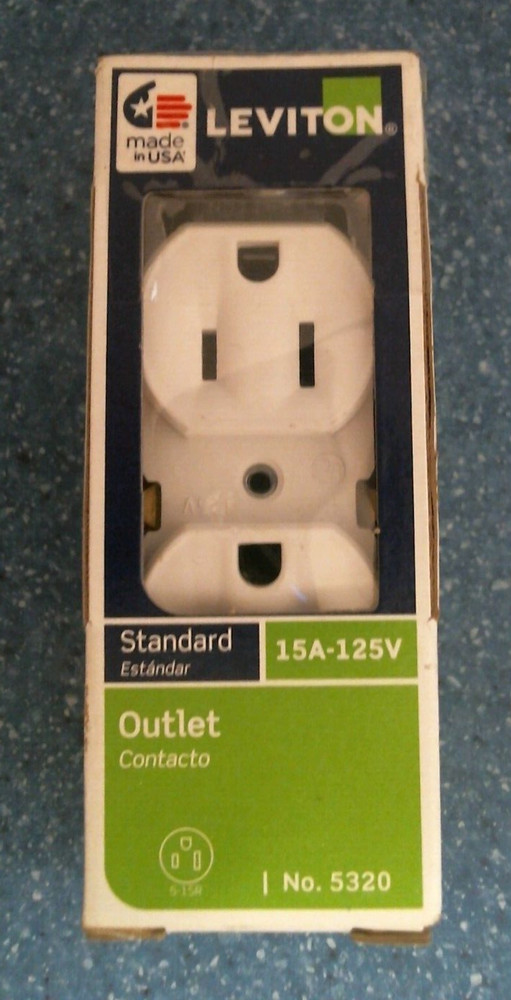Leviton Standard Outlet, White   (5320) FS