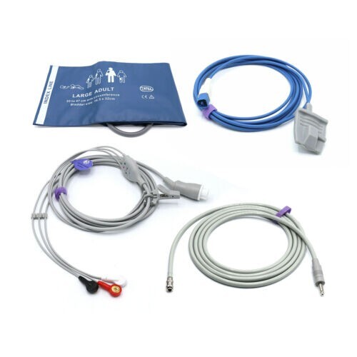 Philips Accessories Kit Bundle - Cuff, Hose, SpO2, ECG - Same Day Shipping - USA