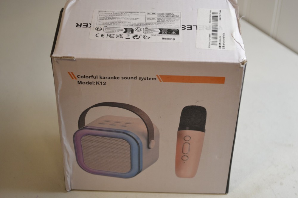 Karaoke Machine BLACK with 2 Wireless Microphones (missing charging cables)