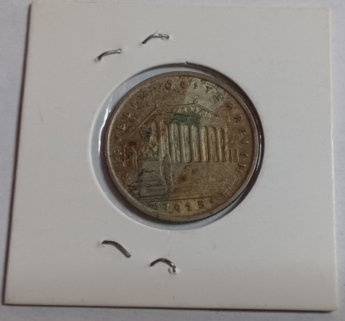 .640 Silver Coin Austrian 1925 Ein Schilling