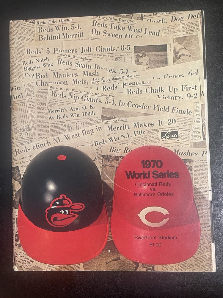 1970 World Series program Unscored From Cincinnati.