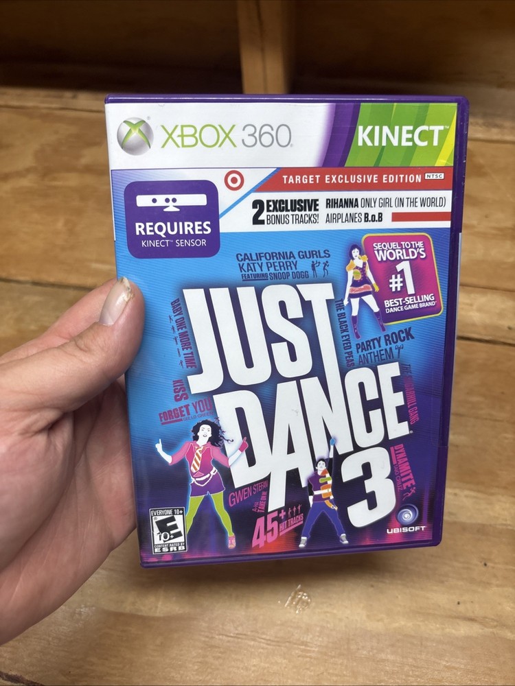 Microsoft 1414 Xbox 360 Kinect Sensor Bar & 10 Games - TESTED NICE DISCS!