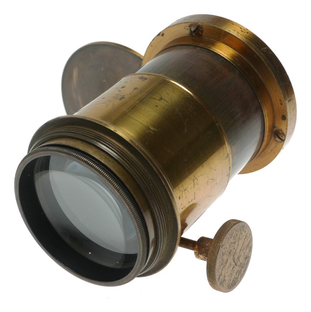 Antique Brass Petzval - Type Portrait Lens, Unknown Maker,