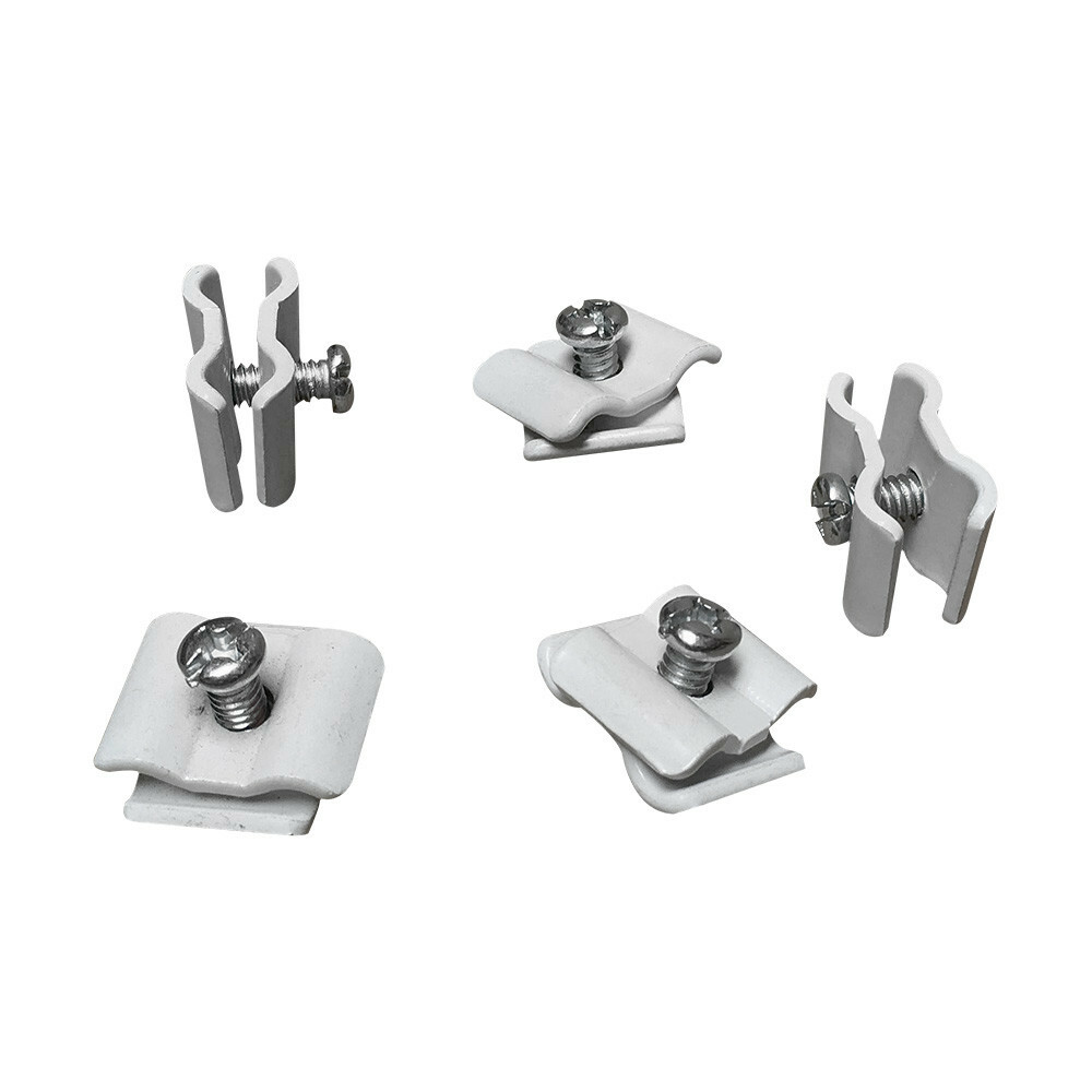 100Pc White Wire Grid Connector Clamp Joiner Panel Cube Storage Clipping Snap On