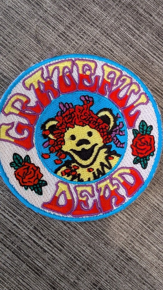 Grateful Dead Bear Patch Embroidered Jerry Garcia Dead Head