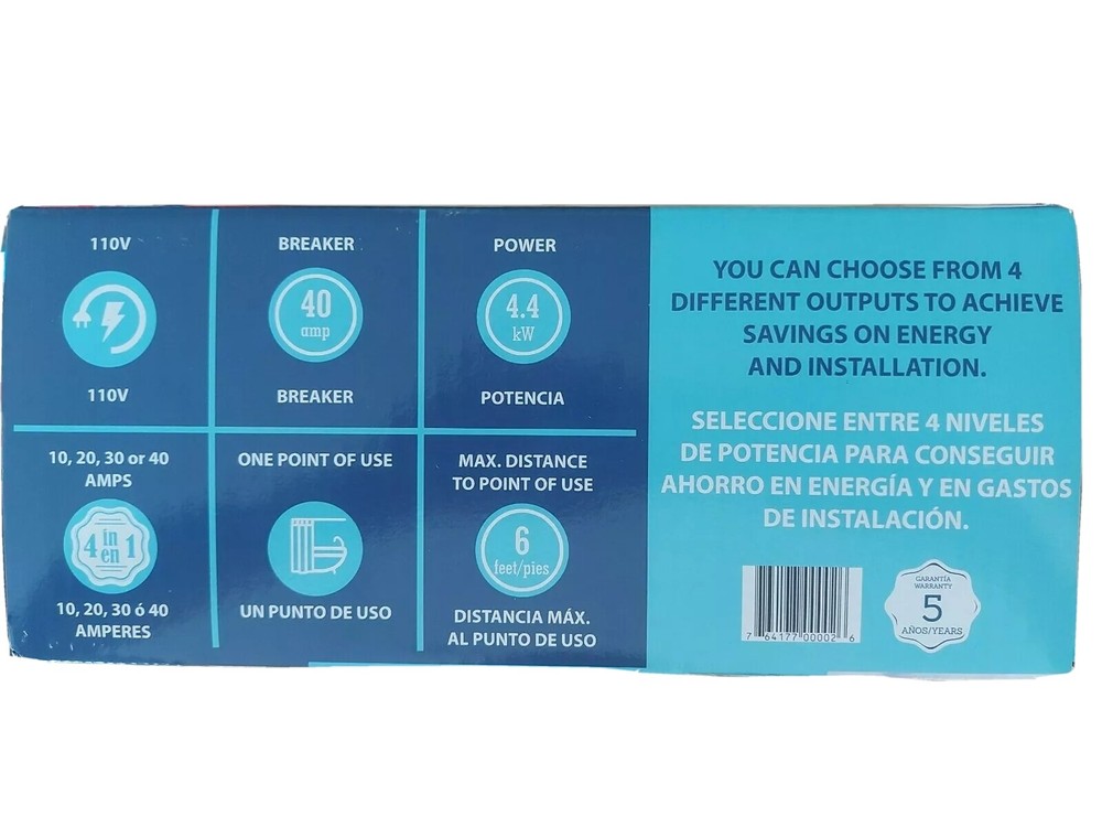 MAREY POWER PAK-PLUS 2.0 GPM Electric Tankless Water Heater - 4.4 kW 110-120Volt