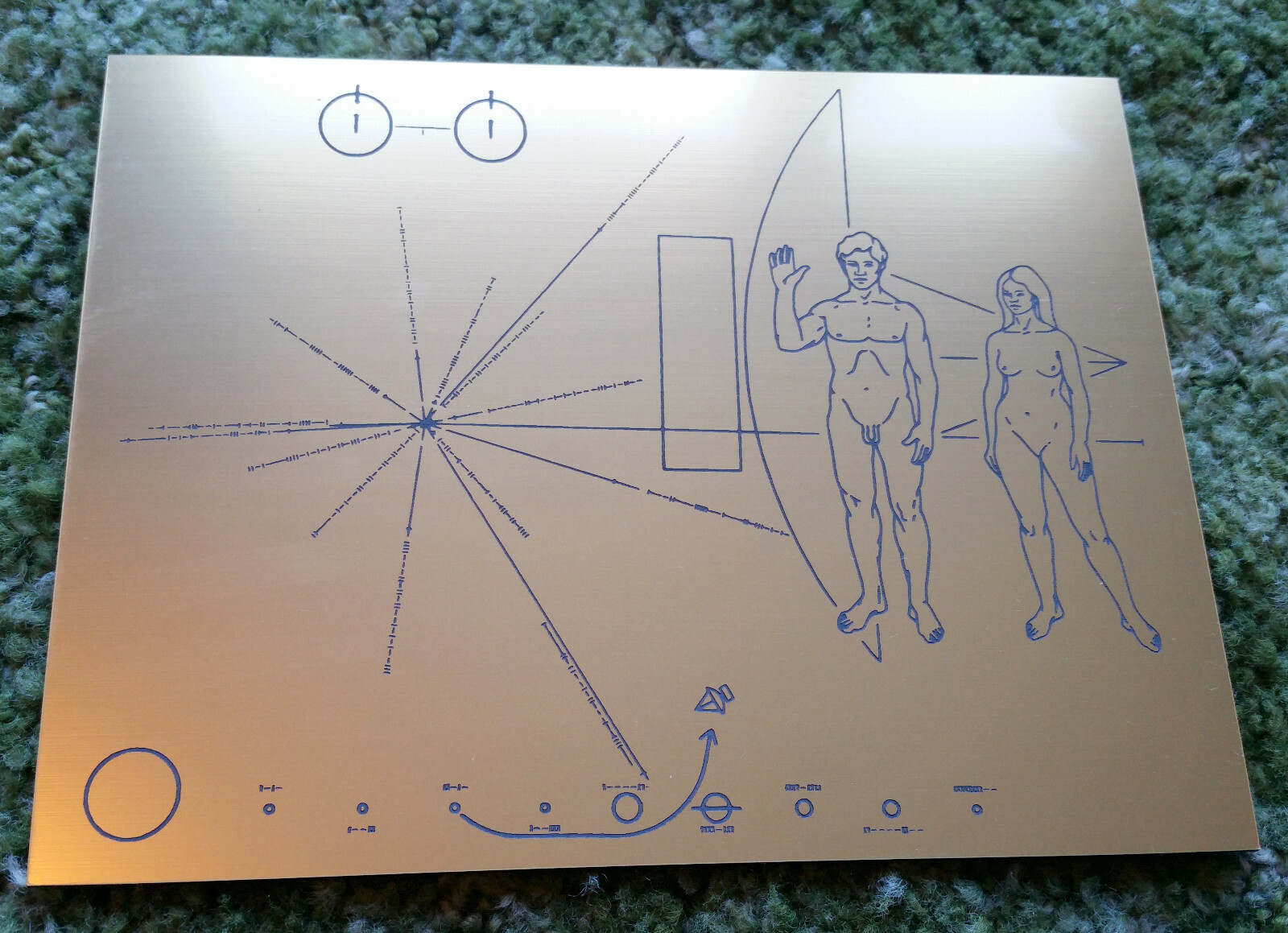 NASA Pioneer Spacecraft Plaque 1972