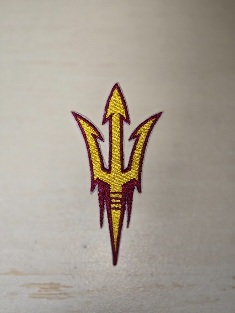 Pitchfork Mascot 4  inch  Iron on Embroidered Applique Patch