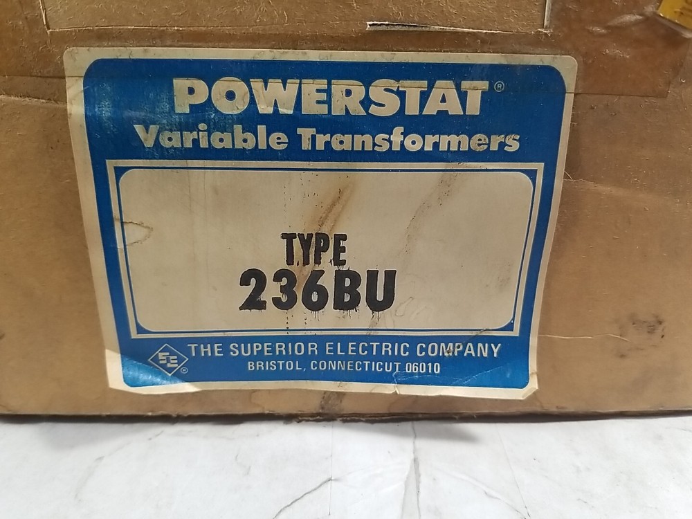 NOS 236 BU TYPE - SUPERIOR POWERSTAT VARIABLE TRANSFORMER