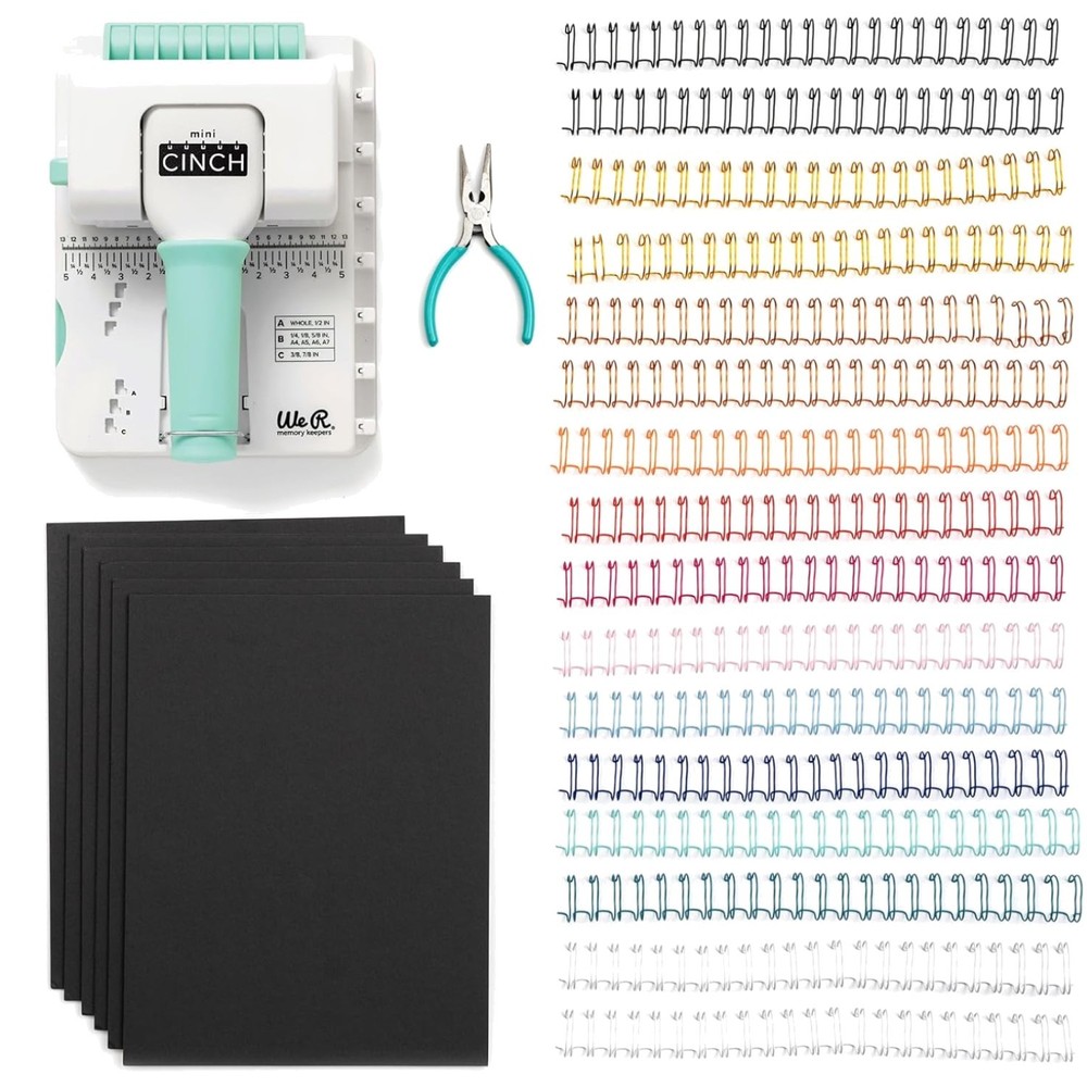 Mini Cinch Bundle Includes Book Binding Machine, 16 Wires, Wire Cutters, and ...
