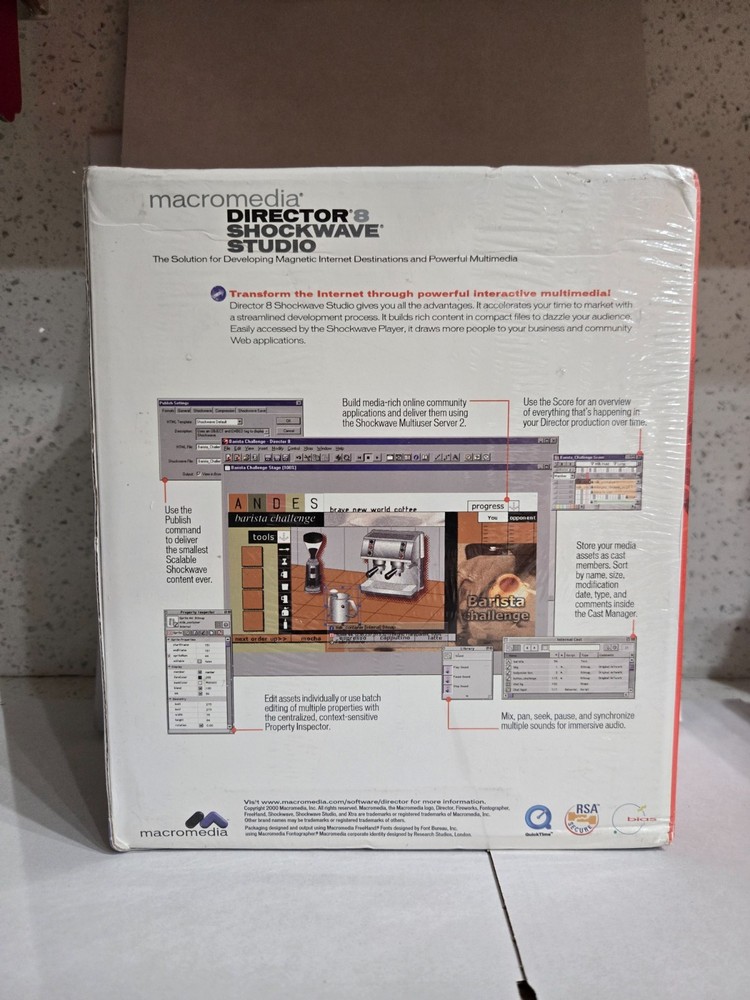 macromedia DIRECTOR 8 SHOCKWARE STUDIO_FULL VERSION_FOR WINDOWS & MAC