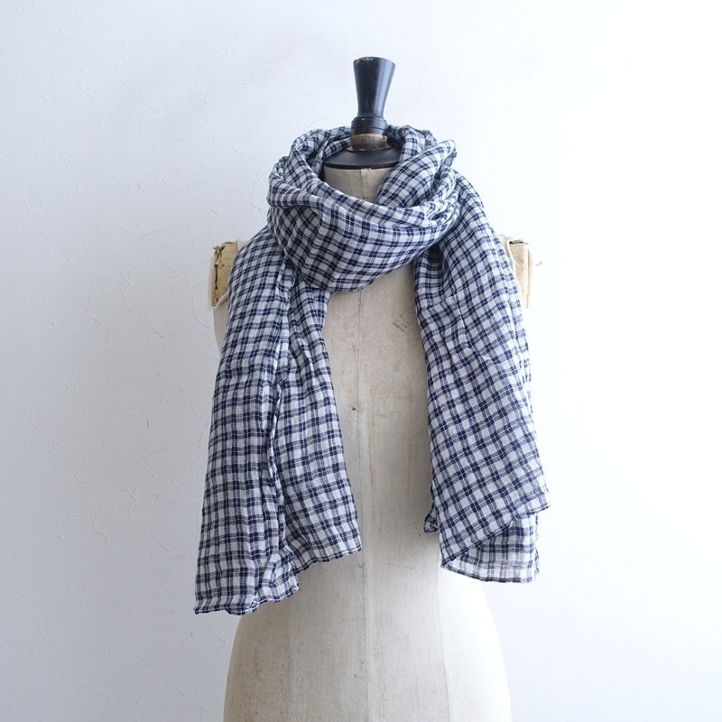 Lisette Check Pattern Stole Scarf (st11-2602-32)