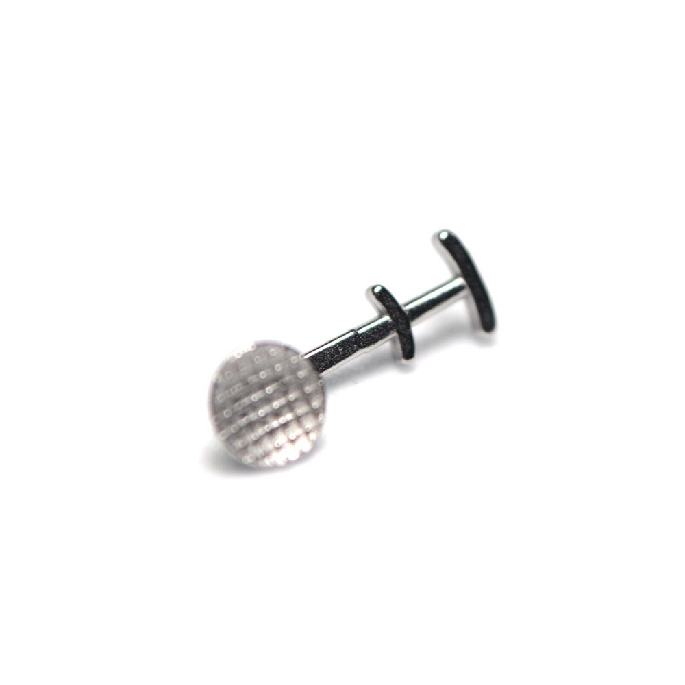 Dental Orthodontic Bondable Lingual Button Multi-hook Arms Braces Slid Crimpable