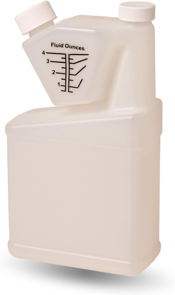 Tip-N-Measure Container, Quart Size (32oz.), Up to 4oz. Quart, White
