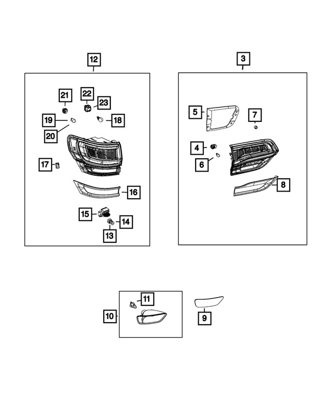 Genuine Mopar Back-Up Lamp Socket 68219838AA