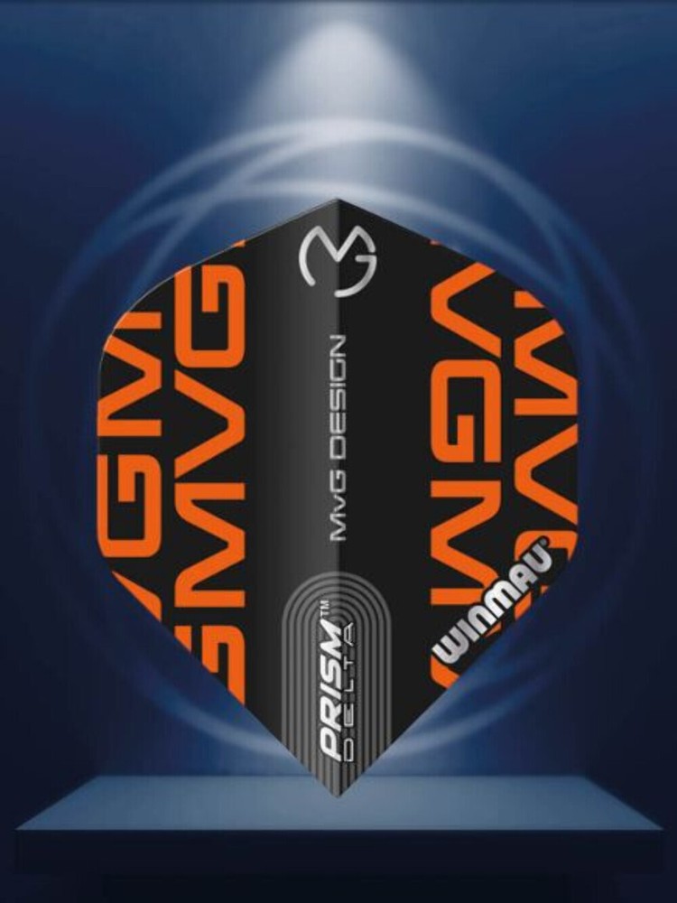 Winmau Prism Delta MVG Black & Orange Logo Flight