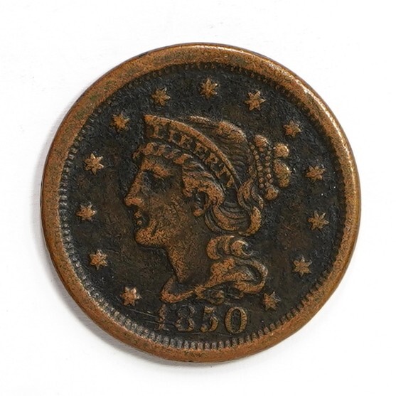 1850 Braided Hair Large Cent