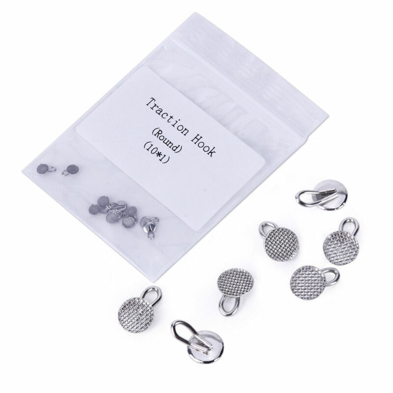 100PCS Dental Orthodontic Traction Hooks Round Mesh Base Bonding Caplin Hook New