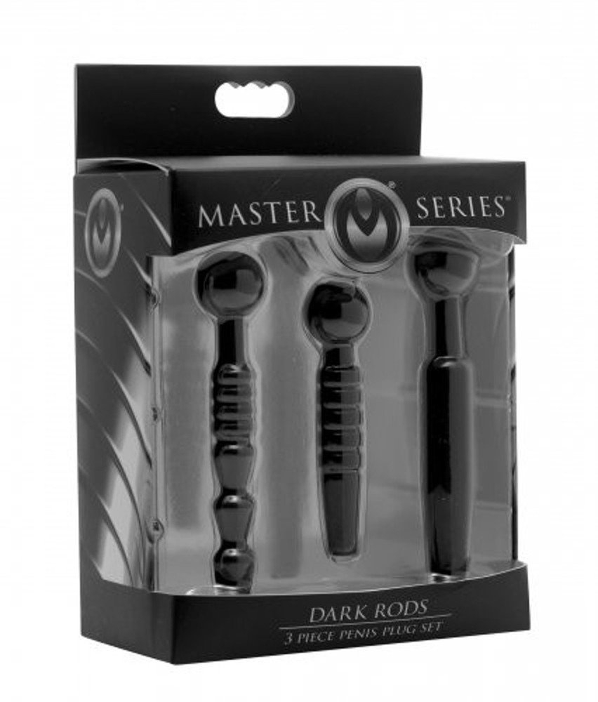 Dark Rods 3 Piece Soft Silicone Penis Plug Set