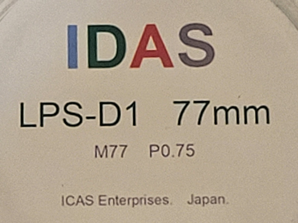 IDAS - 77mm LPS-D1 Light Pollution Suppression Filter - NEW
