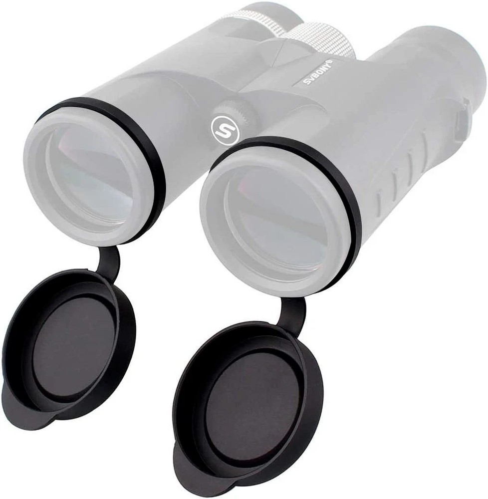Protective Rubber Objective Lens Caps for Fits Binoculars with Outer