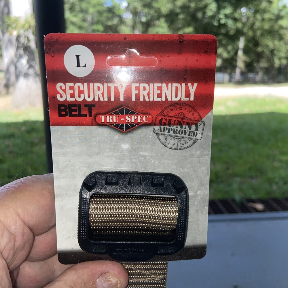 Tru-Spec Security Friendly Belt Size Large Tan Color Tactical
